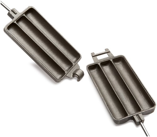 Rome Ind 1905 Cast Iron Dog 'n Brat Cooker with Wood Handles