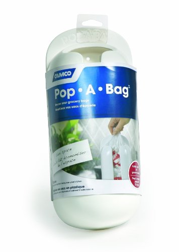 Camco 57061 Pop-A-Bag White Plastic Bag Storage and Dispenser
