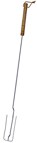 Rome Ind 3600 Safe-T-Fork 43 Inch Campfire Hot Dog Roasting Fork Chrome Plated Steel