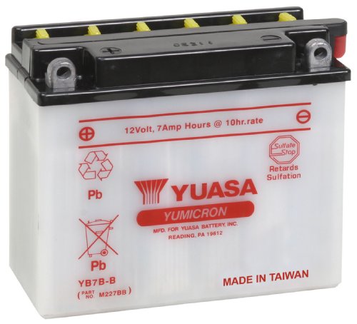 Picture of Yuasa YUAM227BB Yumicron Conventional Battery - YB7B-B 12V 7Ah 95 CCA