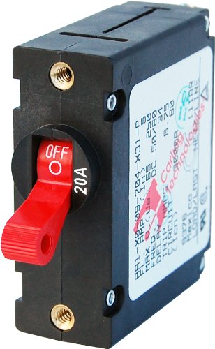 Blue Sea Systems 7213 20A Magnetic Circuit Breaker Single Pole Red