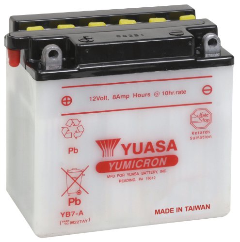 Picture of Yuasa YUAM227AY Yumicron Conventional Battery - YB7-A 12V 8Ah 124 CCA