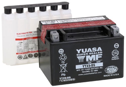 Yuasa Batteries YUAM329BS YTX9-BS Maintenance Free AGM Battery
