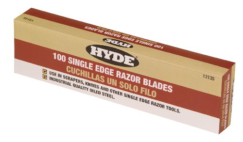 Hyde Tools 13135 Single Edge Razor Blades 100 Pack