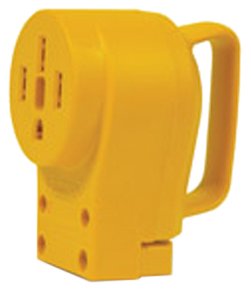 Camco 55353 50-Amp Female Replacement Receptacle NEMA 14-50R with PowerGrip Handle