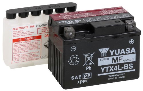 Yuasa Batteries YUAM62X4B YTX4L-BS Maintenance Free AGM Battery 12V 3.2Ah