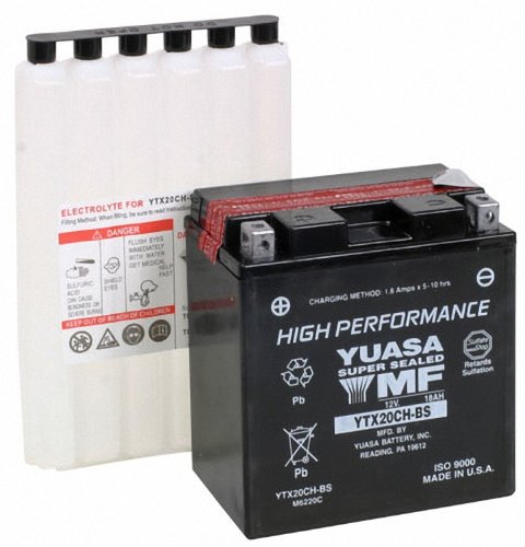 Yuasa YUAM6220C YTX20CH-BS High Performance Maintenance Free Battery 12V 18Ah