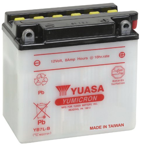 Picture of Yuasa Batteries YUAM2273Y YB7L-B 12V Conventional Motorcycle Battery