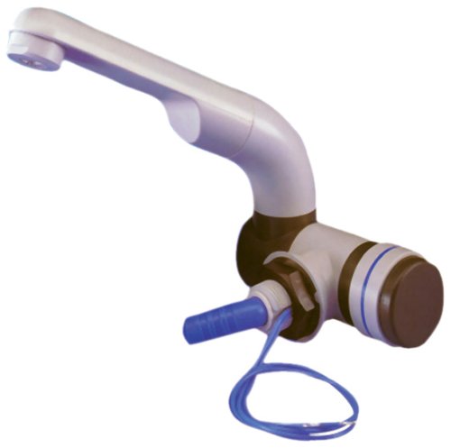 Shurflo 9400910 12V Water Faucet with Switch White ABS Plastic