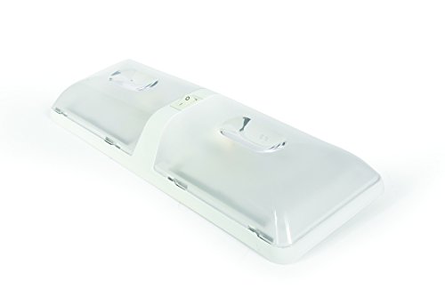 Camco 41320 12-Volt Double Dome Light with Clear Lens