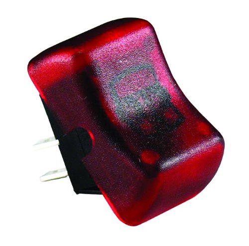 JR Race Car 12045 Red Illuminated SPST On-Off Rocker Switch