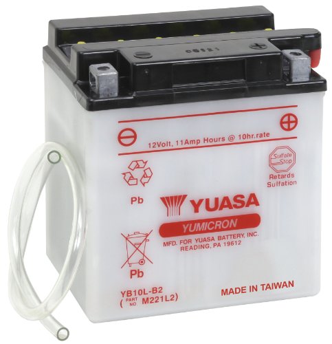 Picture of Yuasa YUAM221L2 Yumicron Conventional Battery - YB10L-B2 12V 11Ah 160 CCA