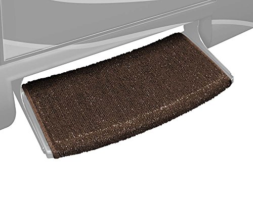 Prest-O-Fit 2-0203 Wraparound Radius RV Step Rug Espresso Brown 22 Inch Wide