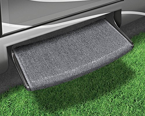 Prest-O-Fit 2-0206 Wraparound Radius RV Step Rug Stone Gray 22 Inch