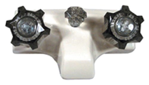 LaSalle Bristol 20351P21 Utopia 4" RV Tub and Shower Diverter Faucet Parchment with Smoke Handles