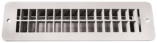 RV Designer H850 Plastic Floor Register with Damper - White
