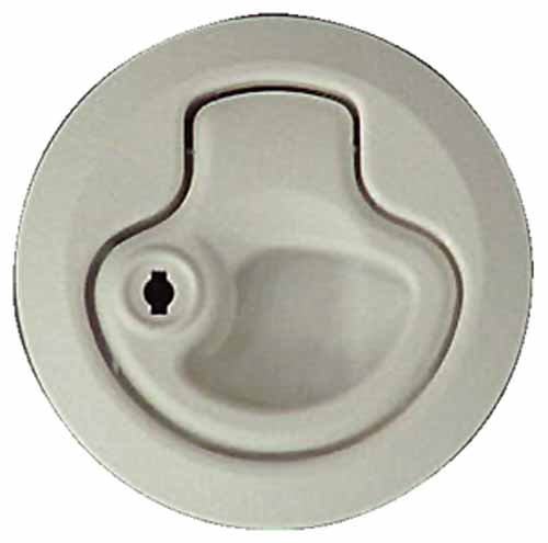 Teak Isle 29201 Flush Slam Latch Locking White Marine Grade