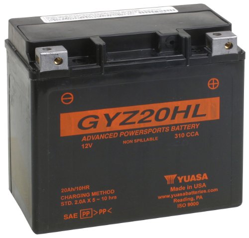 Yuasa YUAM720GH GYZ20HL High Performance AGM Maintenance-Free Battery 12V 20AH 320 CCA