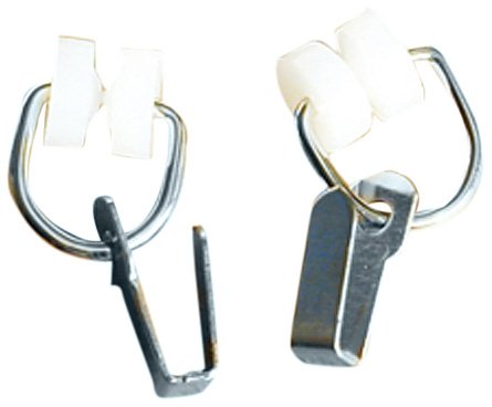 RV Designer A109 Nylon Two Wheel Curtain Carrier with Hook - 14 Pack White