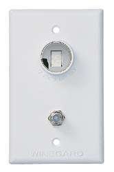 Winegard Co TG-7331 Brown Indoor TV Outlet with 12V DC Receptacle