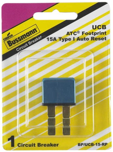 Bussmann BP/UCB15RP 15 Amp Type-I Universal Circuit Breaker with Auto Reset