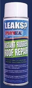 Leisuretime Products 60030 Spray N Seal Instant Rubber Roof Repair - 16 oz White