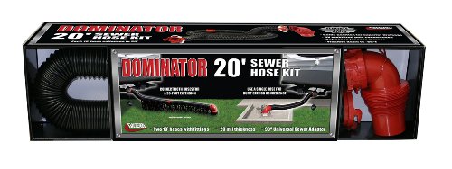 Valterra D04-0275 Dominator 20 Foot RV Sewer Hose Kit with Rotating Fittings