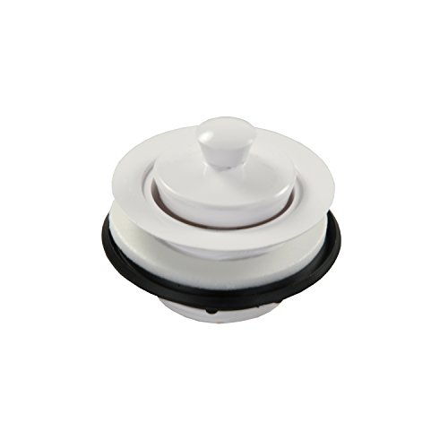 JR Race Car 95095 White Plastic Drain Strainer with Pop-Stop Stopper