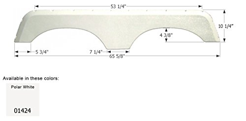 Icon Pistons 01424 Tandem Fender Skirt FS700 Polar White for Jayco RVs