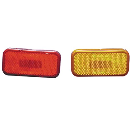 Fasteners Unlimited 003-58 Red Rectangular Clearance Marker Light with Rounded Corners