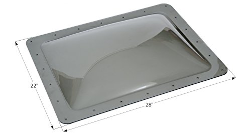 Icon 12119 Single Pane RV Skylight SL1824S Smoke 24" x 18"