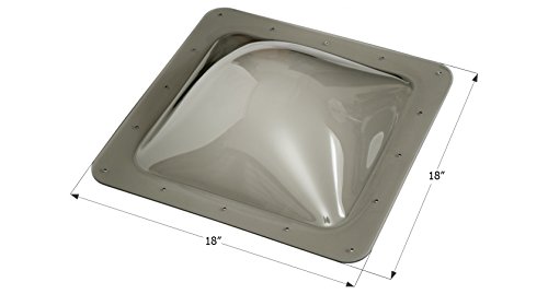 ICON 12116 RV Skylight 14x14 Square Smoke Outer Dome Replacement