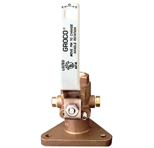 Groco FBV3000 3" Bronze Full-Flow Flanged Ball Seacock