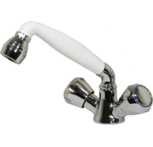Scandvik 46000P Standard Combo Pull-Out Faucet and Shower Handle White