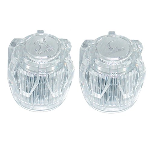 Valterra PF287015 Clear Crystal Acrylic Faucet Handle Set Hot & Cold