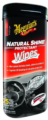Meguiars G4100 Natural Shine Protectant Wipes 25 Count