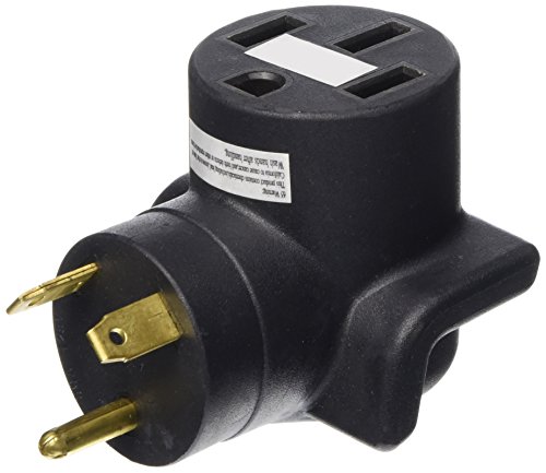 Voltec Industries 16-00582 Heavy-Duty 90° RV Power Adapter 30A Male to 50A Female
