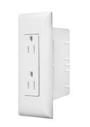 RV Designer S831 Self-Contained Dual AC Outlet with Speedwire and Cover Plate White