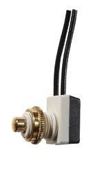 RV Designer S751 Push Button On/Off Switch 10 Amp SPST 8" Leads