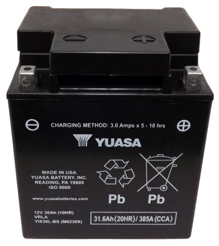 Yuasa Batteries YUAM6230XPW YIX30L-BS Maintenance Free AGM Battery 12V 30Ah 400CCA