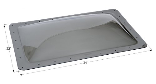 Icon Pistons 12120 RV Skylight Dome Smoke 30x18 Rectangular