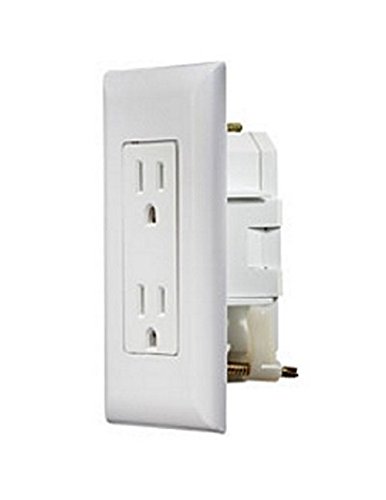 RV Designer S811 Self Contained White Dual AC Outlet with Cover Plate