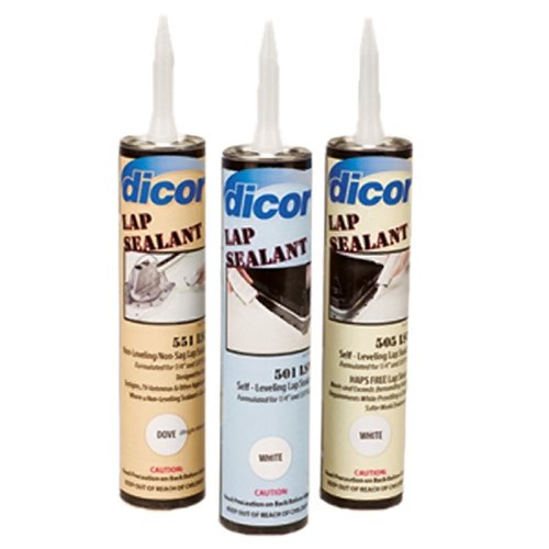 Dicor 505LSW-1 HAPS-Free Self-Leveling Lap Sealant White 10.3oz