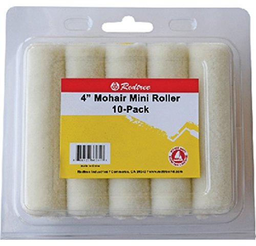Redtree 36031 4" Mohair Mini Roller Refill 10-Pack