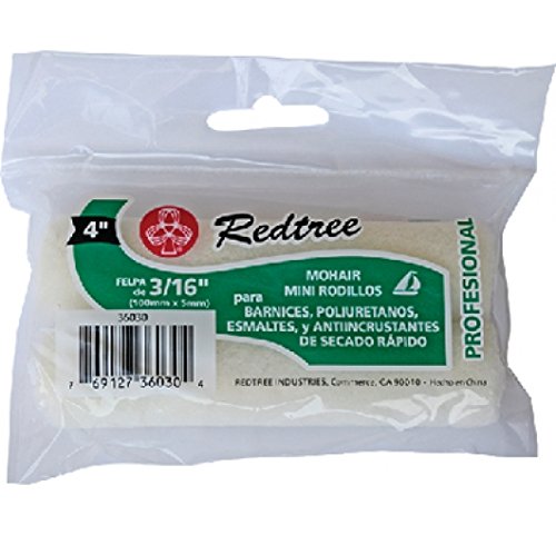 Redtree 36030 4" Mohair Mini Roller Refill 2-Pack