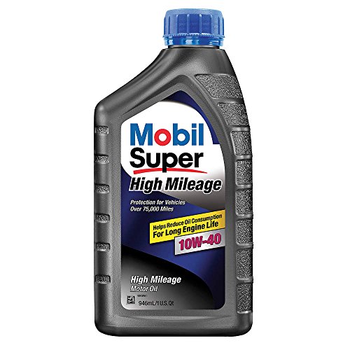 Mobil 112945 Super High Mileage 10W-40 Motor Oil 1 Quart