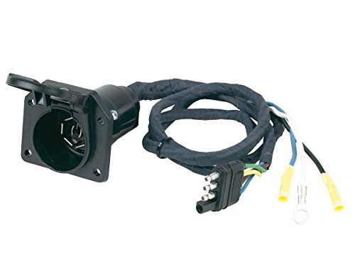Hopkins 47205 4-Wire Flat to 7-Way RV Blade Trailer Wiring Adapter