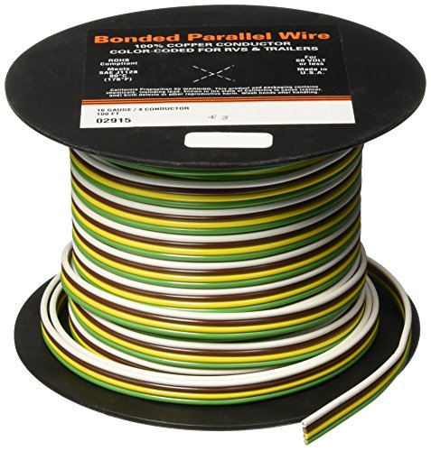 Wire (East Penn Mfg Co) 02915 16 AWG 4 Conductor Parallel Bonded Wire 100ft