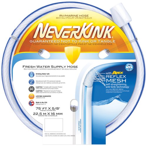 Teknor Apex 860275 Neverkink Drinking Water Safe Hose 5/8" x 75'