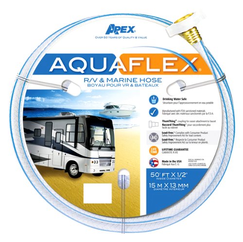 Teknor Apex 750350 Aquaflex White Drinking Water Hose 1/2" x 50' (10-Pack)